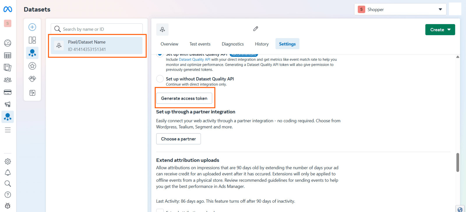 Meta Events Manager: Conversions API Generate access token