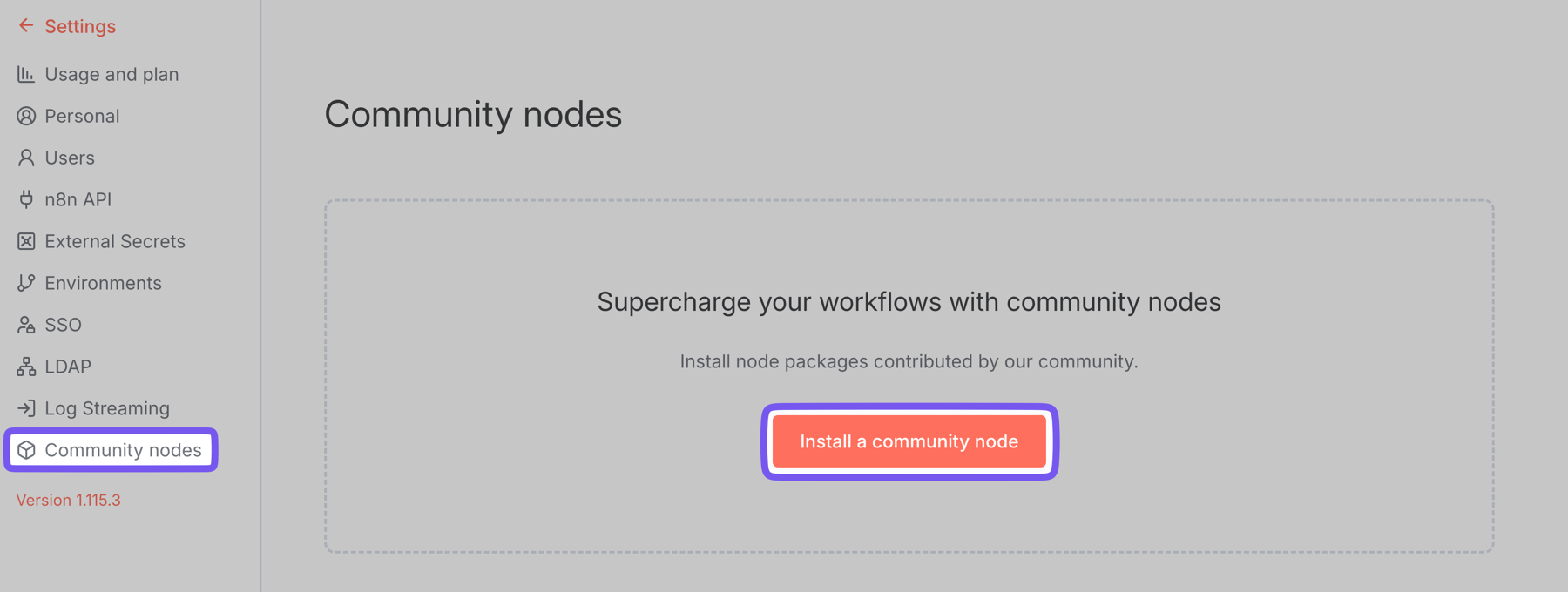 Install community node
